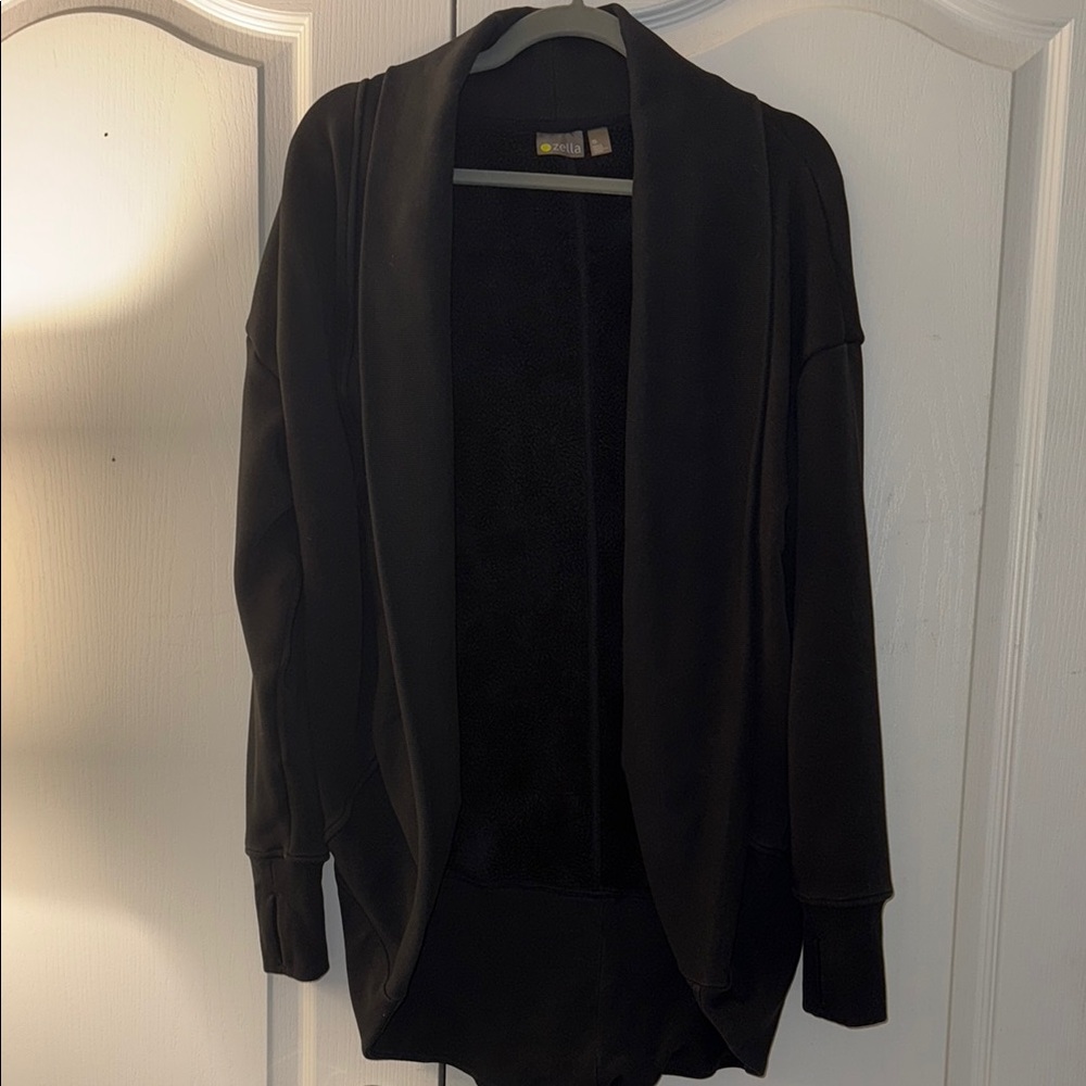 Zella Women's Black Open Front Cardigan